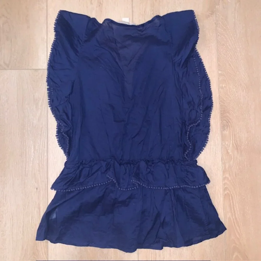 Michael Kors Navy Blue Sleeveless 100% Cotton‎ Y2K style Top Size Small